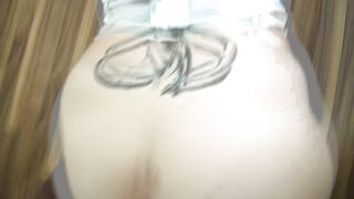 Une cochonne à lunettes et aux seins énormes enculée par un black!